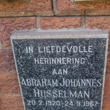 HUSSELMAN Abraham Johannes 1920-1967