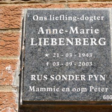 LIEBENBERG  Anne-Marie 1943-2003