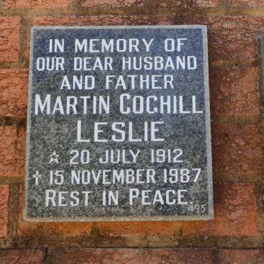 LESLIE Martin Coghill 1912-1987