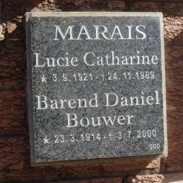 MARAIS Barend Daniel Bouwer 1914-2000 &amp; Lucie Catharine 1921-1989