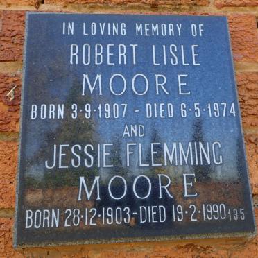 MOORE Robert Lisle 1907-1974 &amp; Jessie Flemming 1903-1990