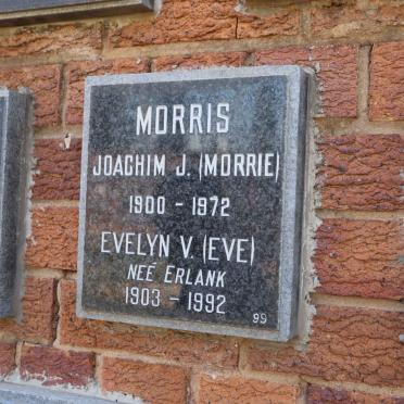 MORRIS Joachim J. 1900-1972 &amp; Evelyn V. ERLANK 1903-1992