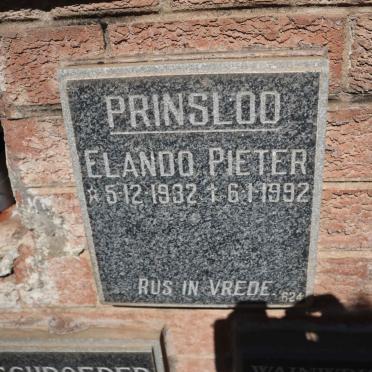 PRINSLOO Elando Pieter 1932-1992