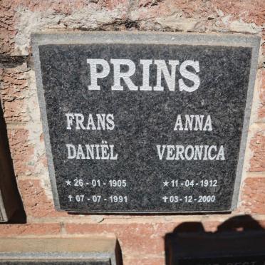 PRINS Frans Daniel 1905-1991 &amp; Anna Veronica 1912-2000