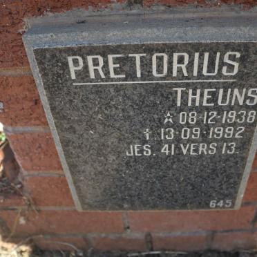 PRETORIUS Theuns 1938-1992