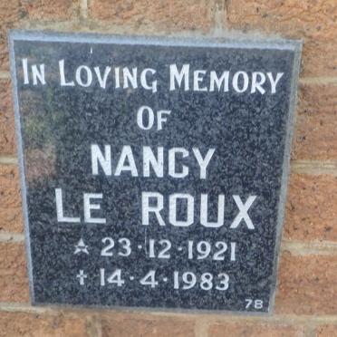 ROUX Nancy, le 1921-1983