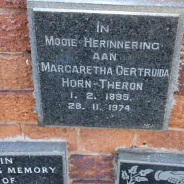 THERON Margaretha Gertruida, HORN 1895-1974