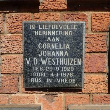 WESTHUIZEN Cornelia Johanna, v.d. 1928-1978
