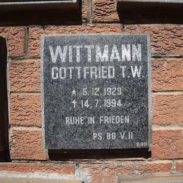 WITTMANN Gottfried  T.W. 1929-1994