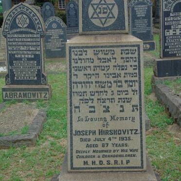 HIRSHOVITZ Joseph -1935