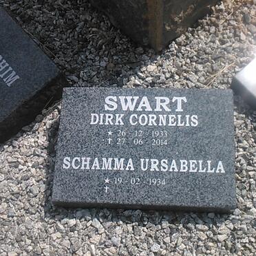 SWART Dirk Cornelis 1933-2014 &amp; Schamma Ursabella 1934-