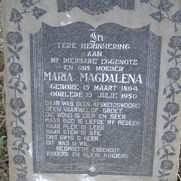 HANEKOM Maria Magdalena 1894-1950