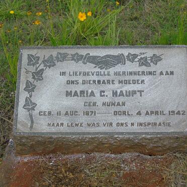 HAUPT Maria G. nee HUMAN 1871-1942