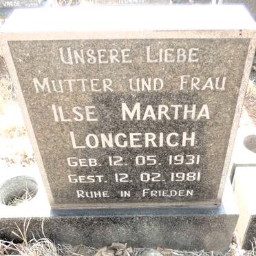 LONGERICH Ilse Martha 1931-1981