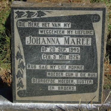 MAREE Johanna 1926-1945
