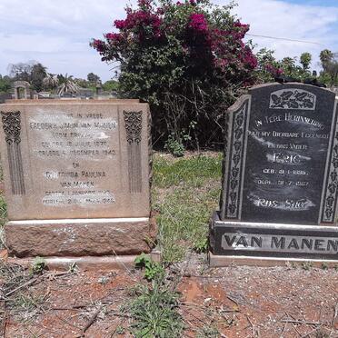 MANEN Frederik Simon, van 1870-1943 &amp; Gertruida Paulina 1878-1945 :: VAN MANEN Eric 1899-1967