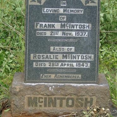 MCINTOSH Frank -1937 & Rosalie -1943