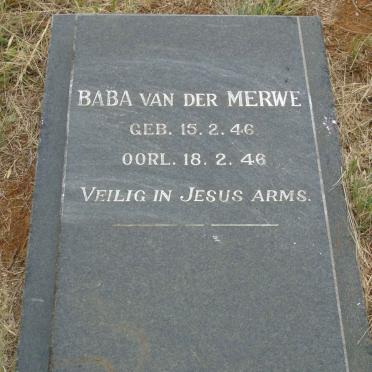 MERWE, van der 1946-1946