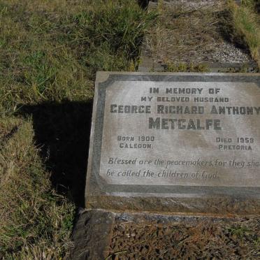 METCALFE George Richard Anthony 1900-1959