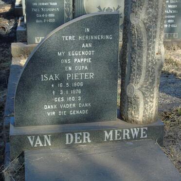 MERWE Isak Pieter, van der 1906-1976