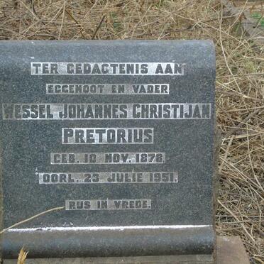 PRETORIUS Wessel Johannes Christijan 1878-1951