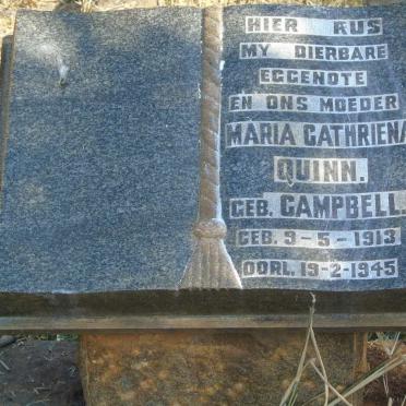 QUINN Maria Cathriena nee CAMPBELL 1913-1945