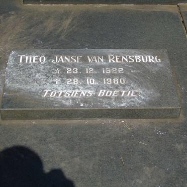 RENSBURG Johannes L.J., Janse van 1879-1948 & Catharina J. 1892-1947 :: RENSBURG Theo, Janse van 1922-1980_3