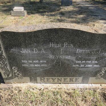 REYNEKE Jan D.A. 1878-1959 & Delia J.J. 1874-1960