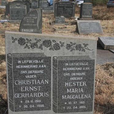RENSBURG Christiaan Ernst Gerhardus, Jansen van  1910-1956 & Hester Maria Magdalena 1921-1985