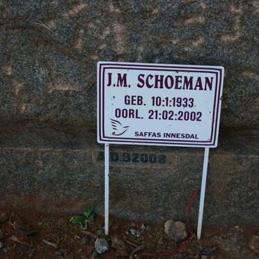 SCHOEMAN J.P. 1933-2002