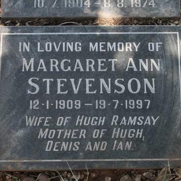 STEVENSON Margaret Ann 1909-1997