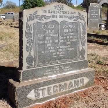 STEGMANN George Pieter 1878-1941 & Johanna Helena JOUBERT 1876-1953
