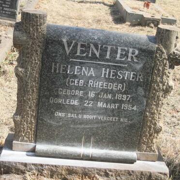 VENTER Helena Hester nee RHEEDER 1897-1954