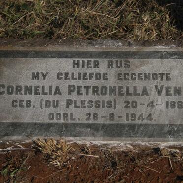 VENTER Cornelia Petronella nee DU PLESSIS 1889-1944