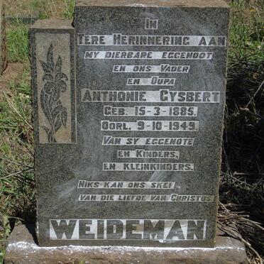 WEIDEMAN Anthonie Gysbert 1885-1949