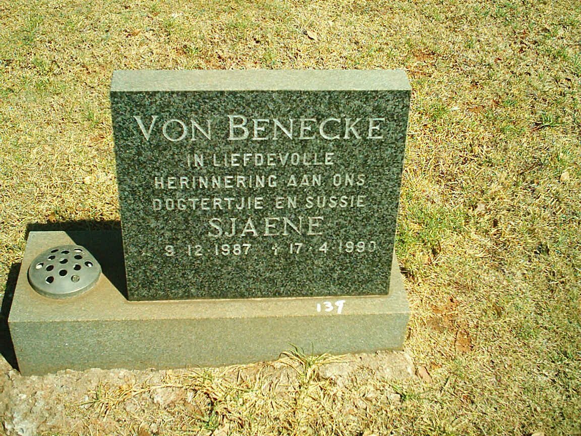 BENECKE Sjaene, von 1987-1987