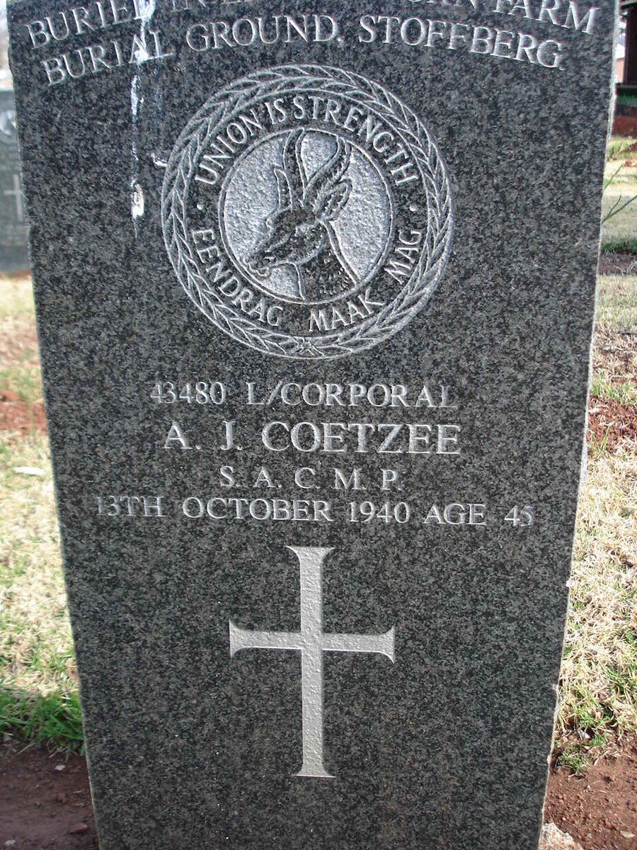 COETZEE A.J. -1940