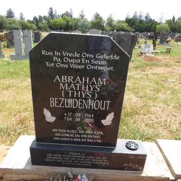 BEZUIDENHOUT Abraham Mathys 1964-2020