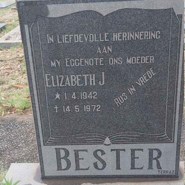 BESTER Elizabeth J. 1942-1972