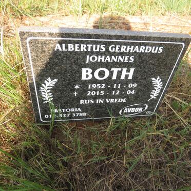 BOTH Albertus Gerhardus Johannes 1952-2015