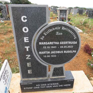 COETZEE Martin Jacobus Rudolph 1933- & Margaretha Geertruida 1943-2022