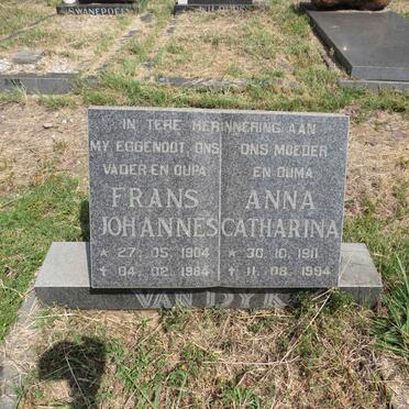 DYK Frans Johannes, van 1904-1984 & Anna Catharina 1911-1994