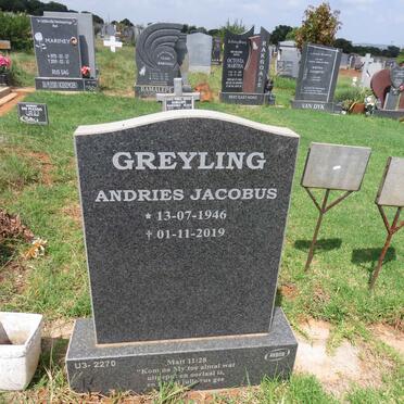 GREYLING Andries Jacobus 1946-2019