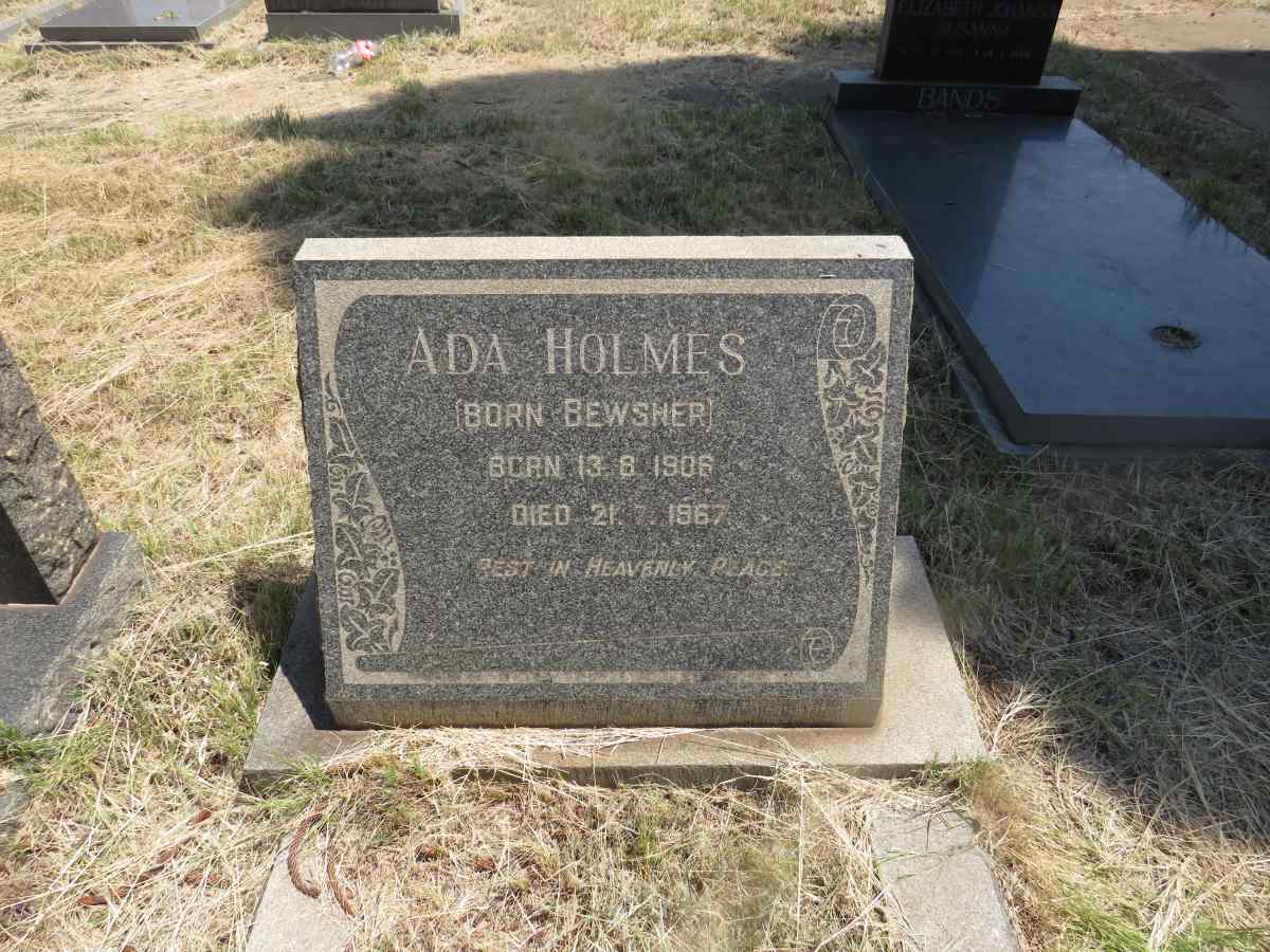 HOLMES Ada nee BEWSHER 1906-1967