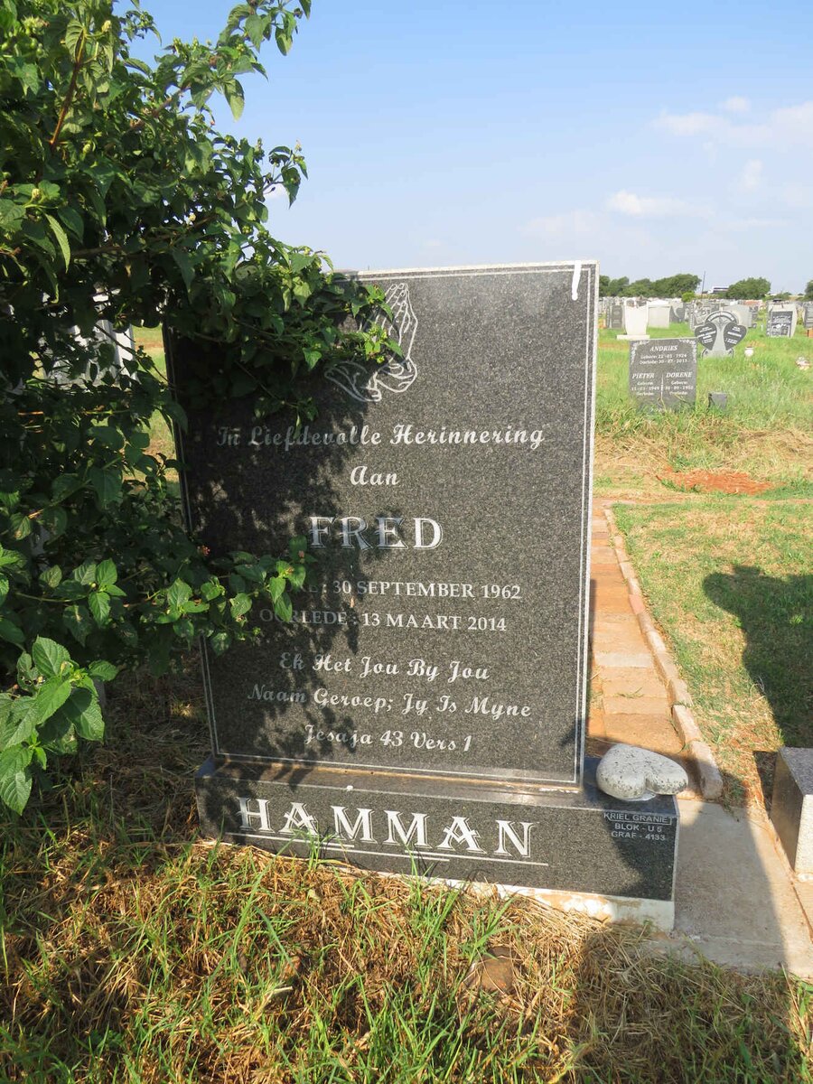 HAMMAN Fred 1962-2014