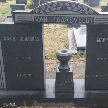 JAARSVELDT David Johannes, van 1907-1971 & Maria F.C. DE WET 1910-1989