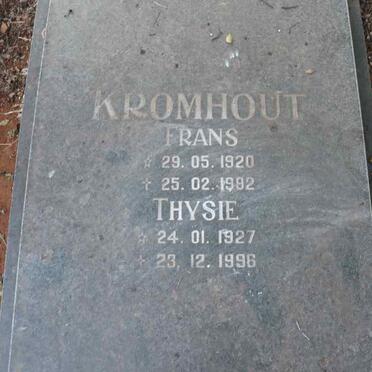KROMHOUT Frans 1920-1992 & Thysie 1927-1996