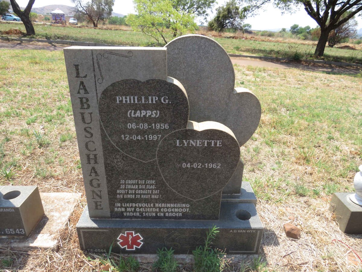 LABUSCHAGNE Phillip G. 1956-1997 & Lynette 1962-