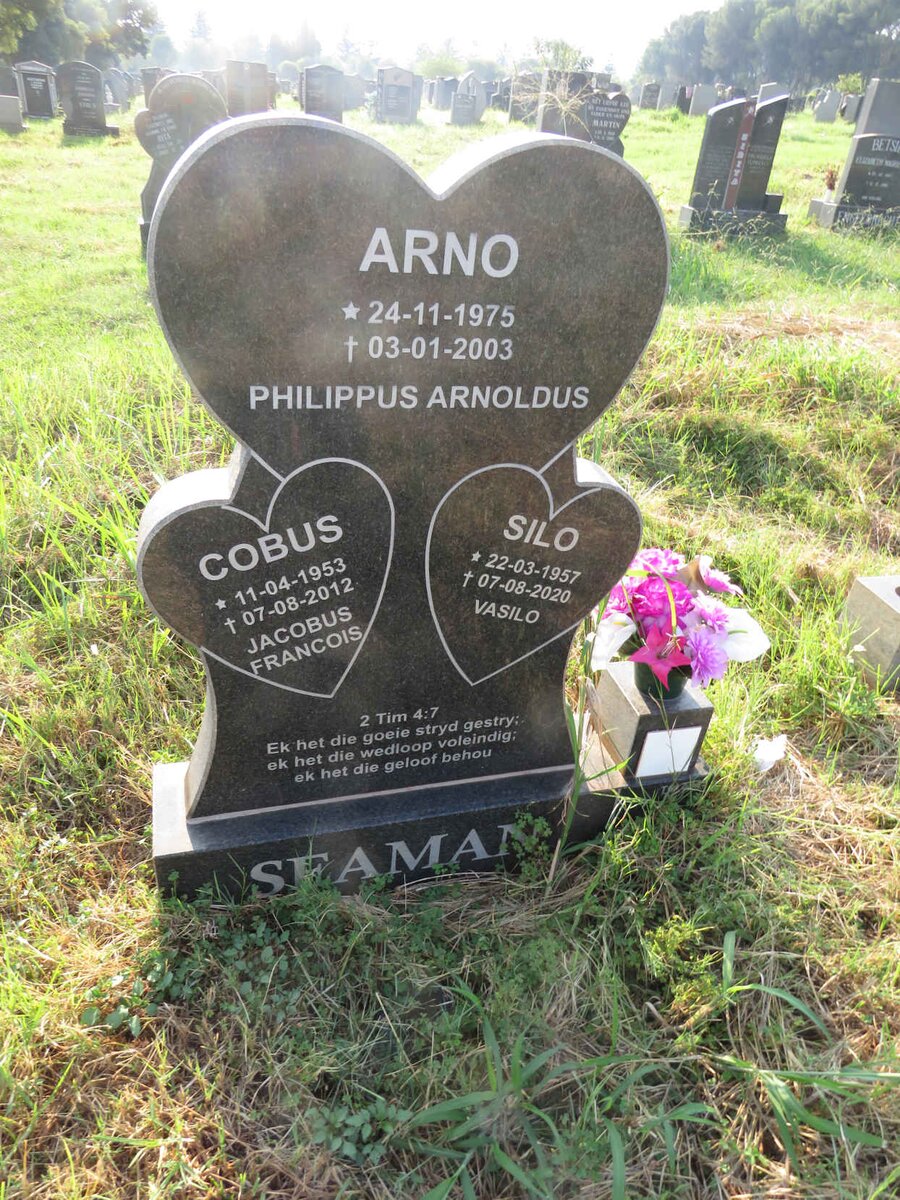 SEAMAN Philippus Arnoldus 1975-2003 :: SEAMAN Jacobus Francois 1953-2012 :: SEAMAN Vasilo 1957-2020