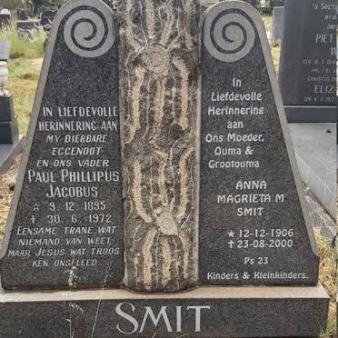 SMIT Paul Phillipus Jacobus 1895-1972 & Anna Magrieta M. 1906-2000